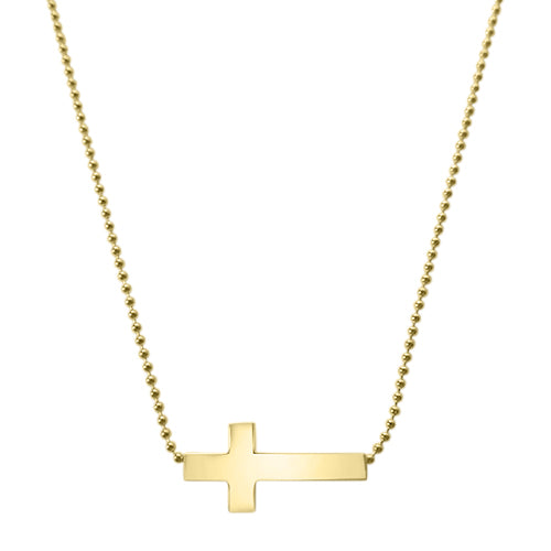 Gold Delilah Cross Necklace