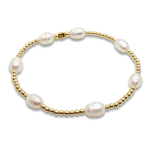 Gold Pearls Anklet