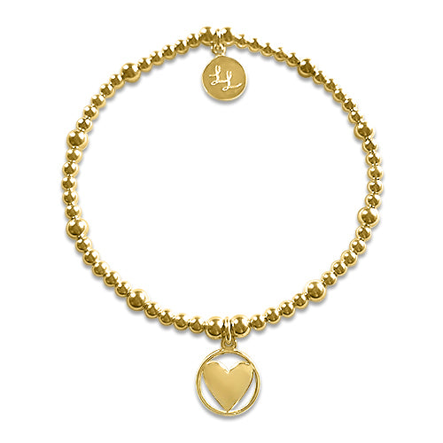 Edith Gold Heart Bracelet