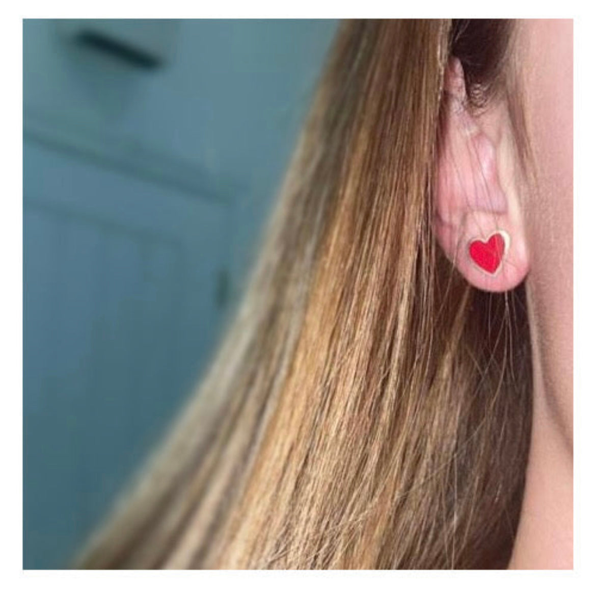 Melody Pink Heart Earrings