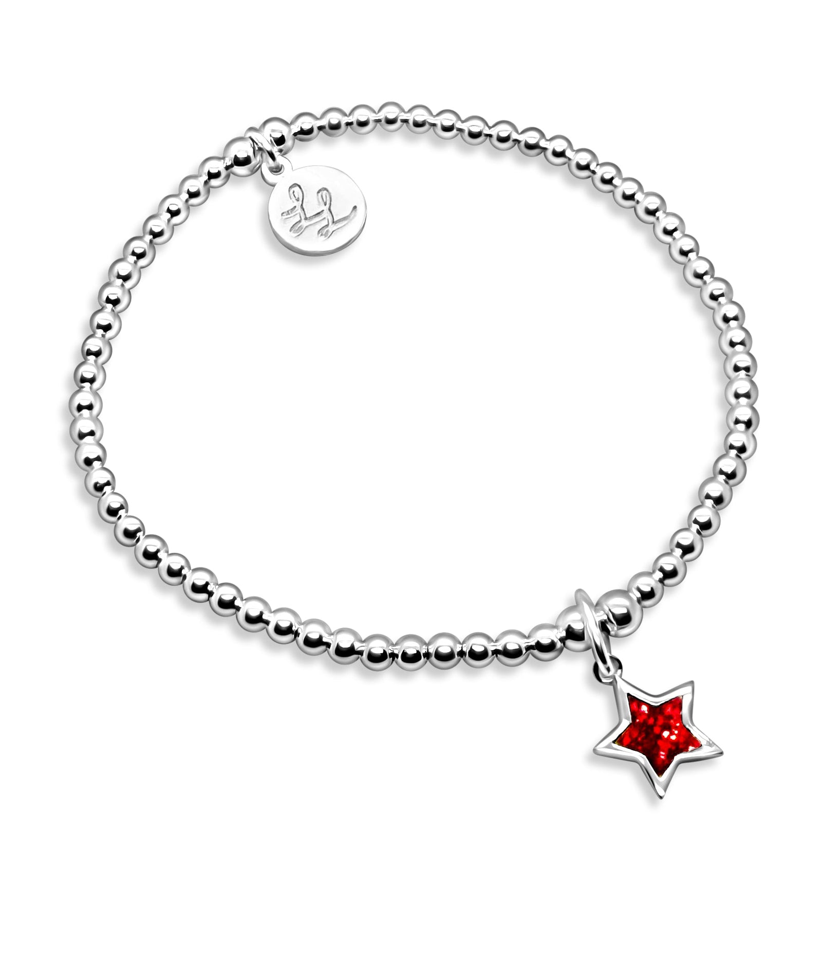 Melody Red Glitter Star