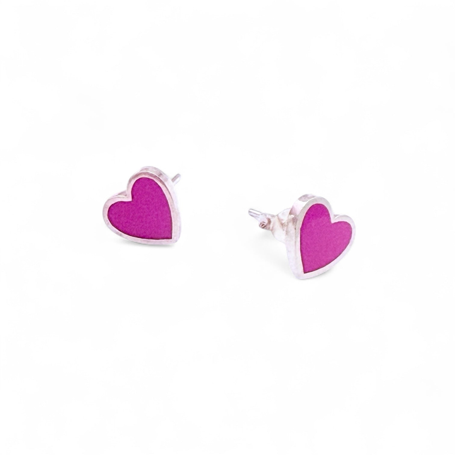 Melody Pink Heart Earrings