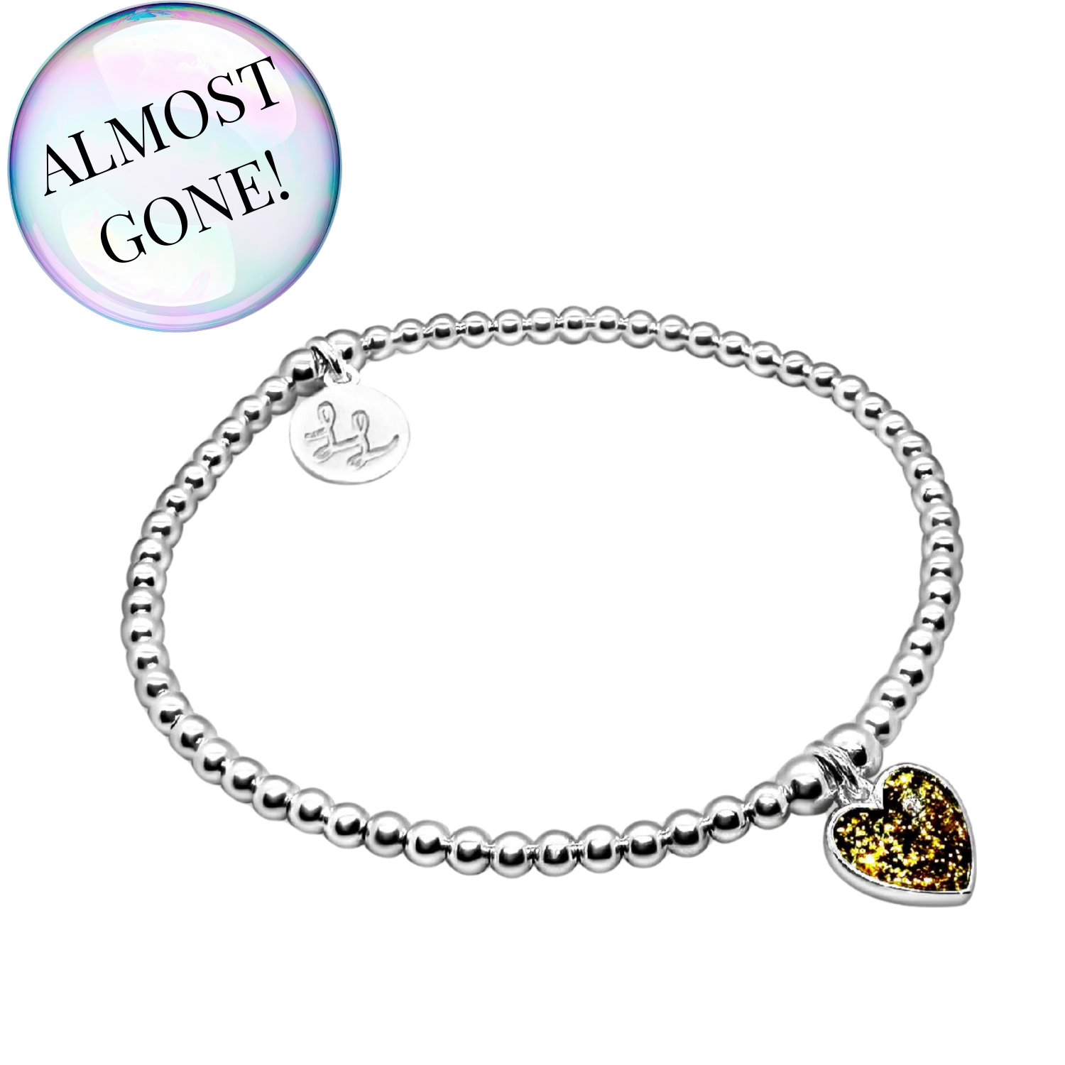 Melody Gold Glitter Heart