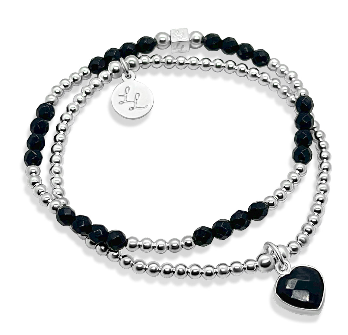 Gigi Black Onyx Heart Stack