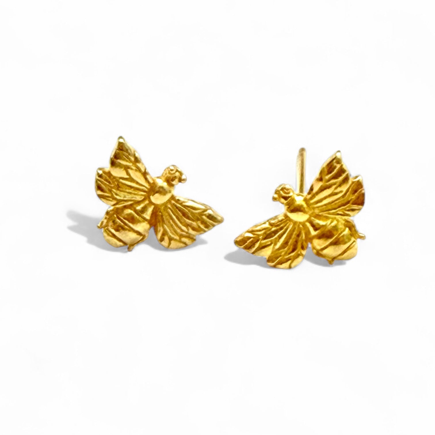 Gold Bee Stud Earrings