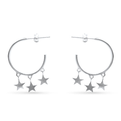 Stars Large Hoops