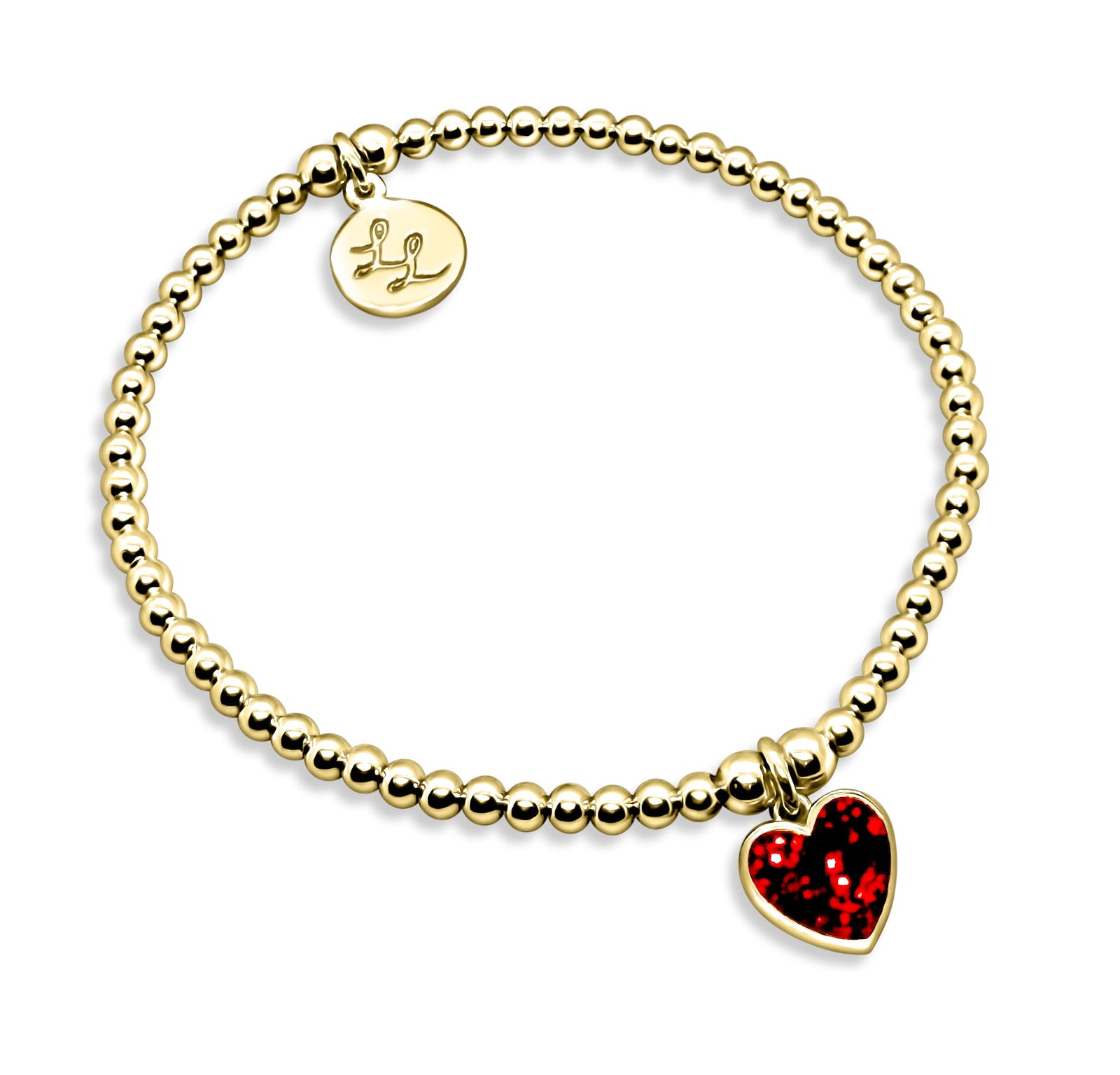 Melody Red Glitter Heart