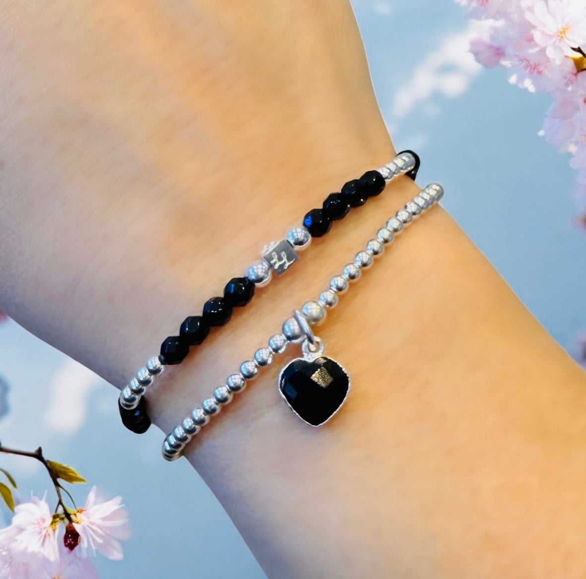 Gigi Black Onyx Heart Stack