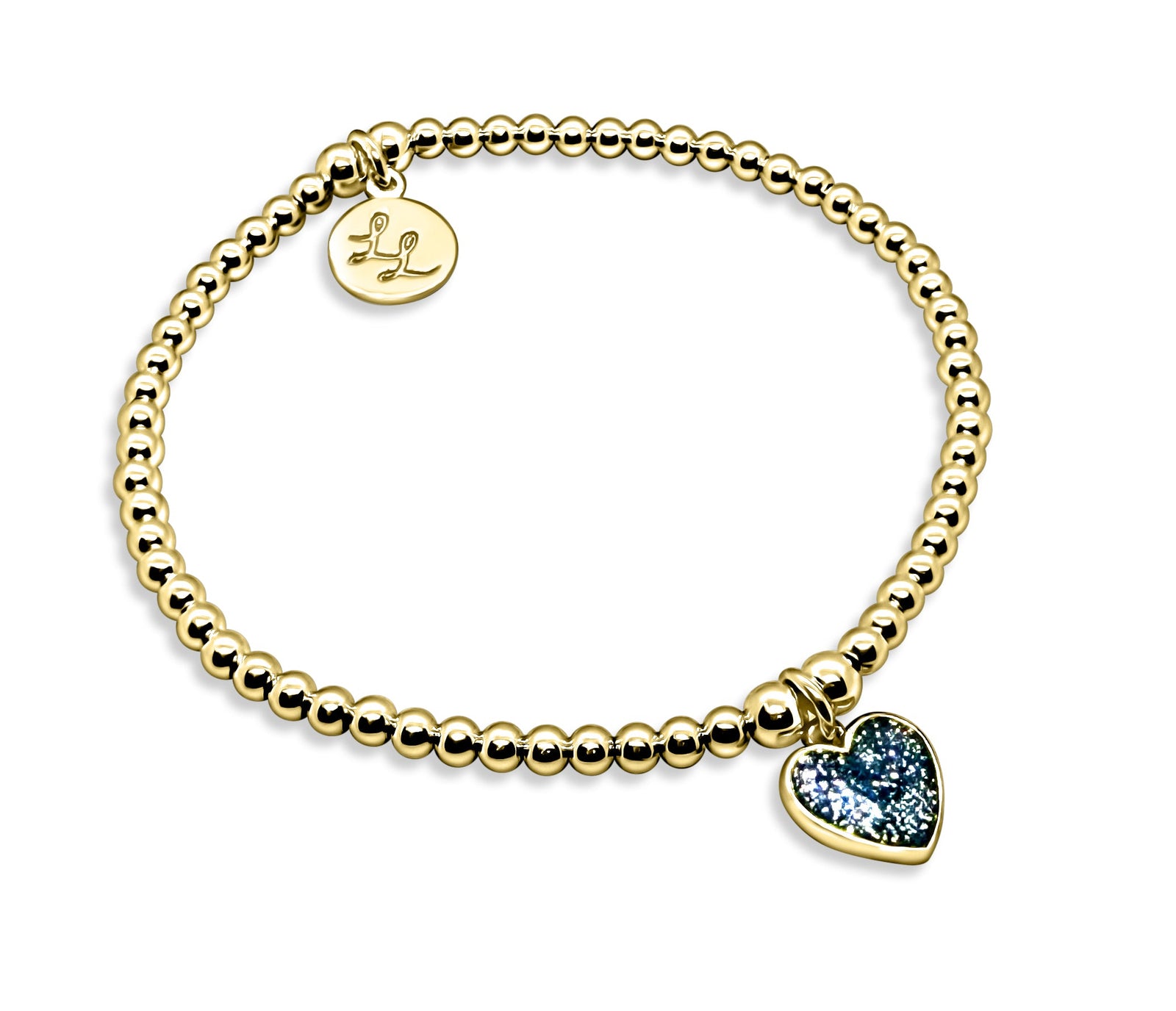 Melody Silver Glitter Heart