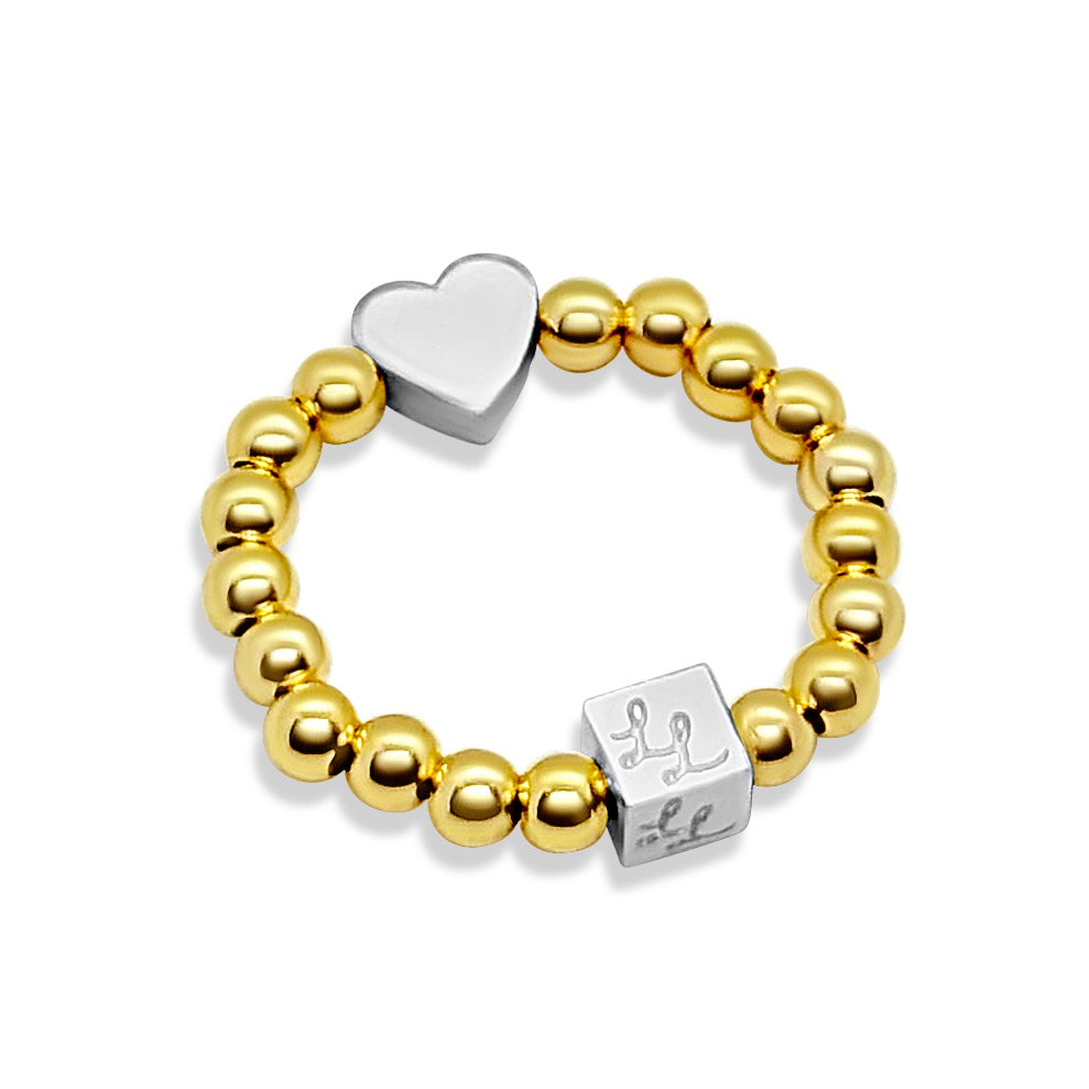 Gold Heart Stacking Ring