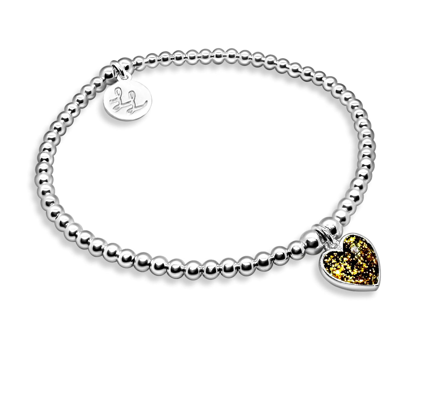 Melody Gold Glitter Heart