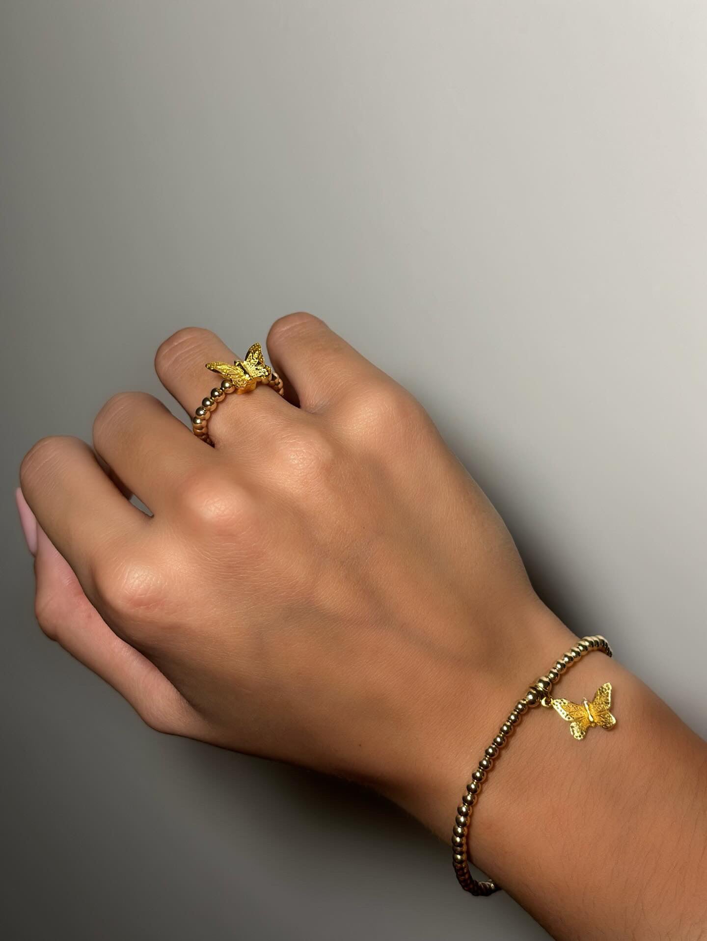 Gold Butterfly Stacking Ring