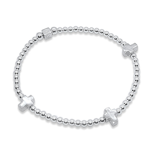 Silver deals cross bracelets