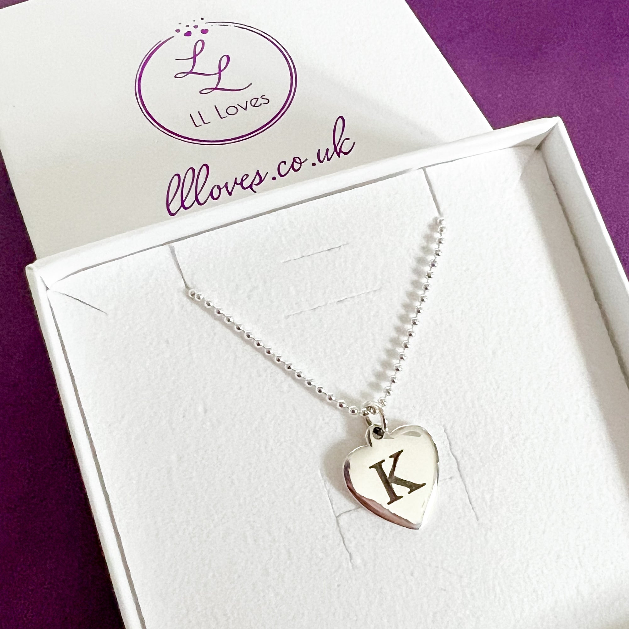 Amelia Personalised Love Heart Necklace