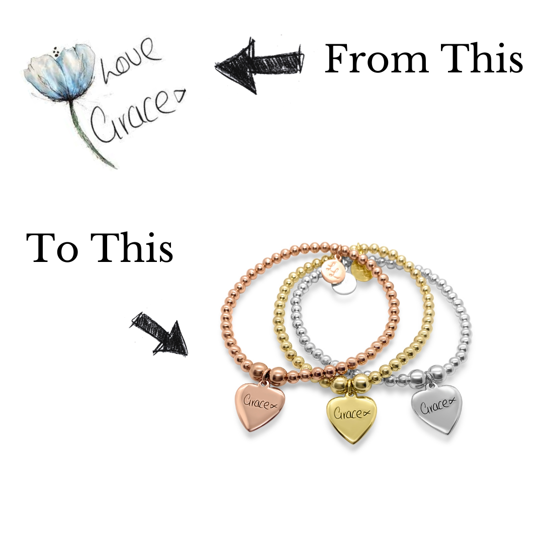 Mary Large Heart Memory Bracelet