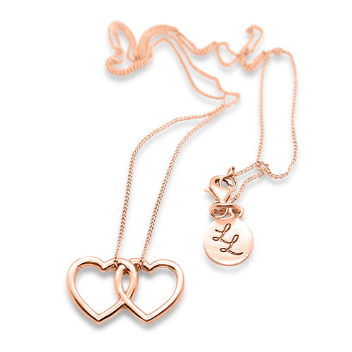 Rose Gold Philomena Hearts Necklace