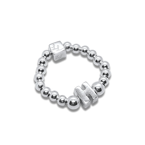 Silver Alphabet Ring