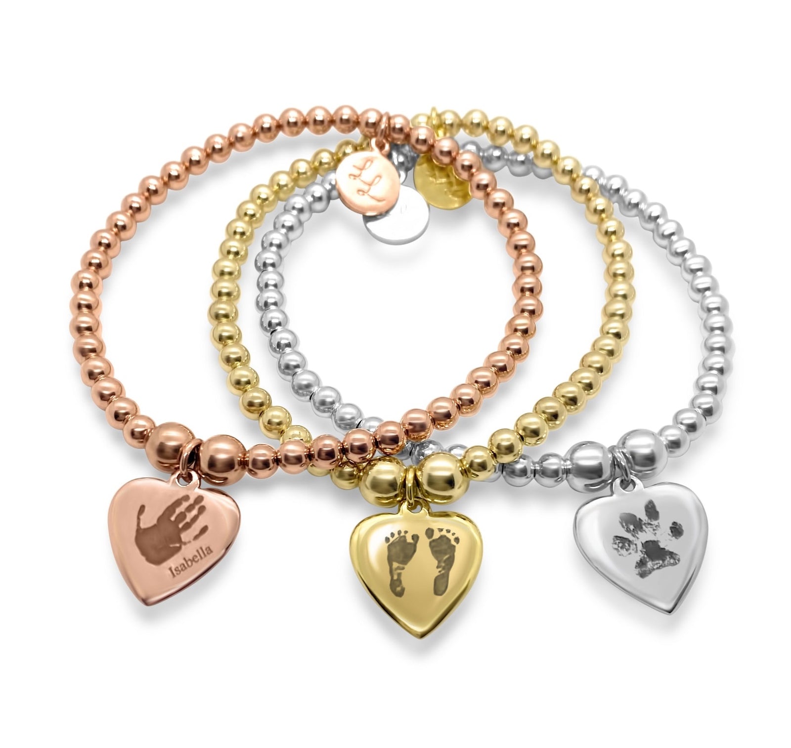 Mary Large Heart Print Bracelet