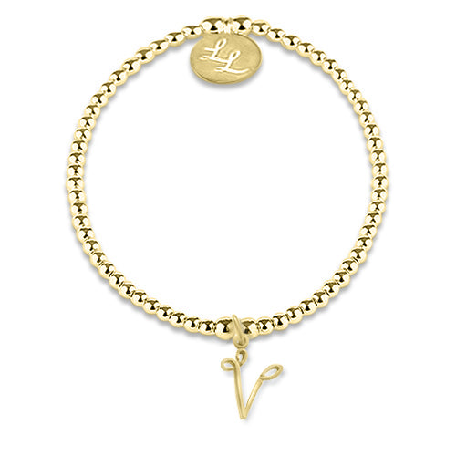 Maisie Initial Bracelet Gold