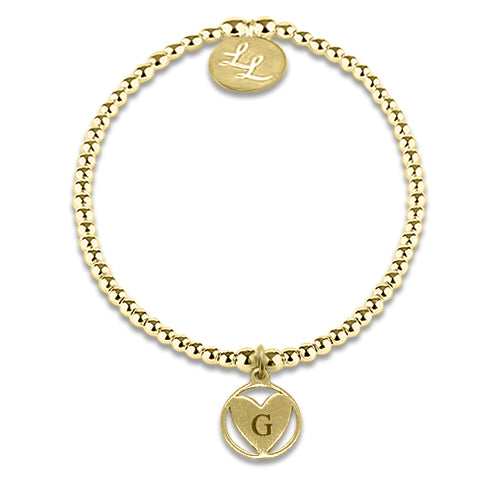 Personalised Chloe Gold Heart Bracelet