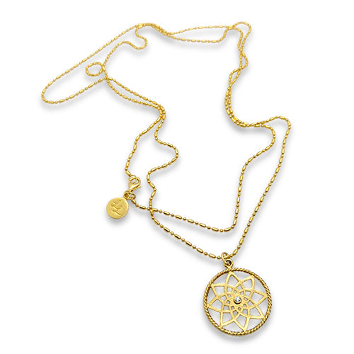 Gold Long Misty Dreamcatcher Necklace