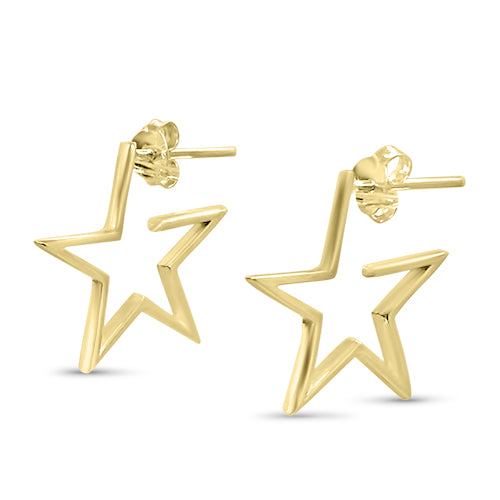 N9NE Gold Star Earrings