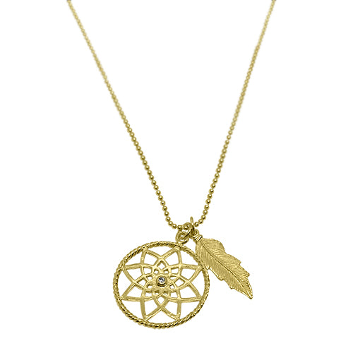Gold Misty Dreamcatcher Necklace